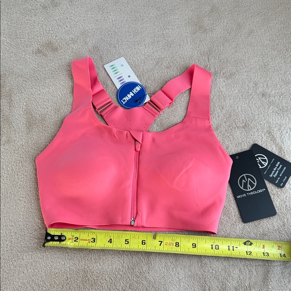 Move Theology NWT Women’s High Impact Active Sports Bra w/ front zipper - XS